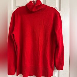 Victor Alfaro Bold Red Cashmere Turtleneck Sweater